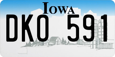 IA license plate DKO591