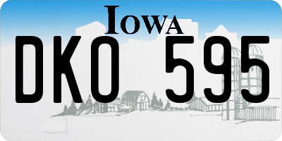 IA license plate DKO595