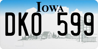IA license plate DKO599