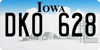 IA license plate DKO628