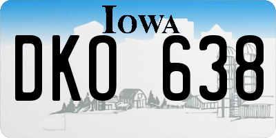 IA license plate DKO638