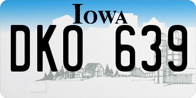 IA license plate DKO639
