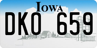 IA license plate DKO659