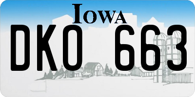 IA license plate DKO663