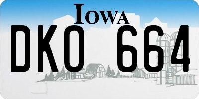 IA license plate DKO664