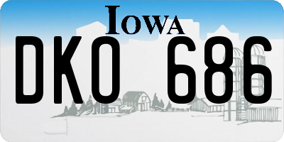 IA license plate DKO686