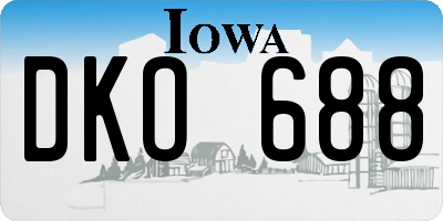 IA license plate DKO688