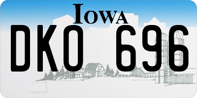 IA license plate DKO696
