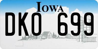 IA license plate DKO699