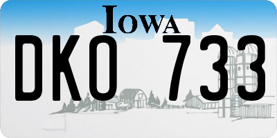 IA license plate DKO733