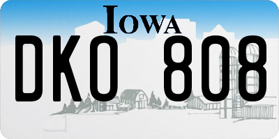 IA license plate DKO808