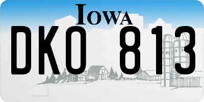 IA license plate DKO813