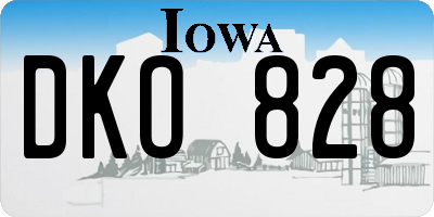 IA license plate DKO828