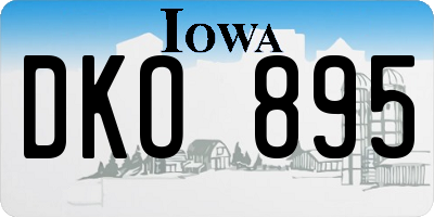 IA license plate DKO895