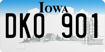 IA license plate DKO901