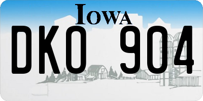 IA license plate DKO904