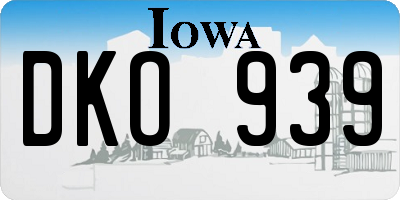 IA license plate DKO939
