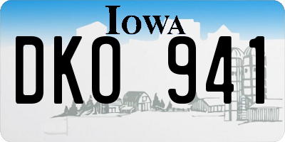 IA license plate DKO941