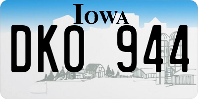 IA license plate DKO944