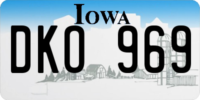 IA license plate DKO969