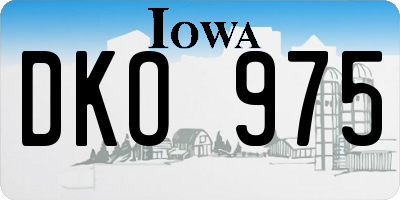 IA license plate DKO975