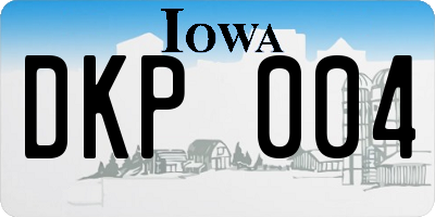IA license plate DKP004