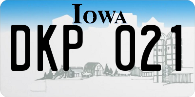 IA license plate DKP021