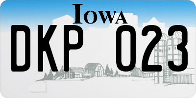 IA license plate DKP023