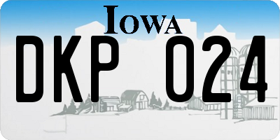 IA license plate DKP024