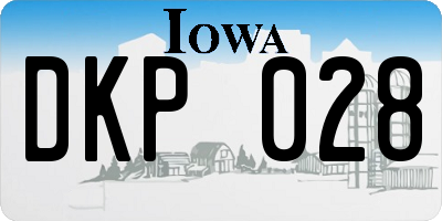 IA license plate DKP028
