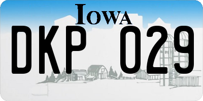 IA license plate DKP029