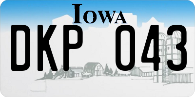 IA license plate DKP043