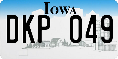 IA license plate DKP049