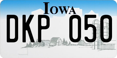 IA license plate DKP050