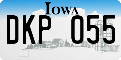 IA license plate DKP055