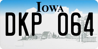IA license plate DKP064