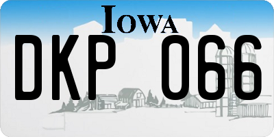 IA license plate DKP066