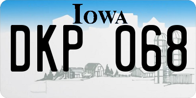 IA license plate DKP068
