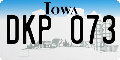 IA license plate DKP073