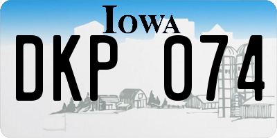 IA license plate DKP074