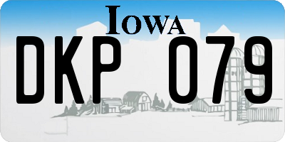 IA license plate DKP079