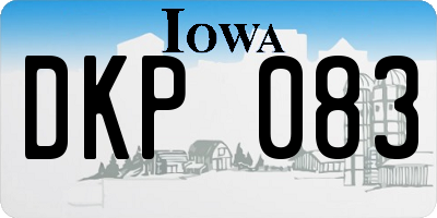 IA license plate DKP083