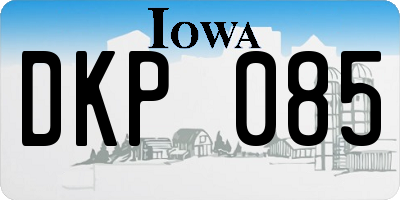 IA license plate DKP085