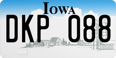 IA license plate DKP088