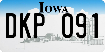 IA license plate DKP091