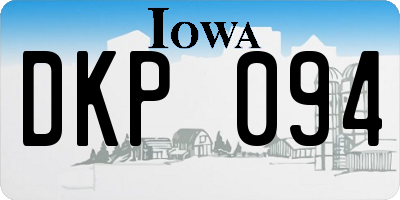 IA license plate DKP094