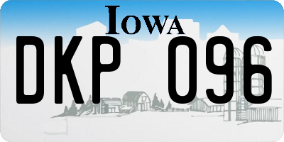 IA license plate DKP096