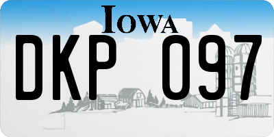 IA license plate DKP097