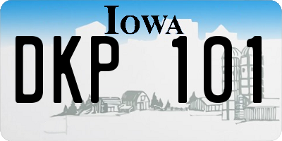 IA license plate DKP101