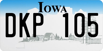 IA license plate DKP105